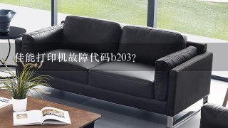 佳能打印机故障代码b203？