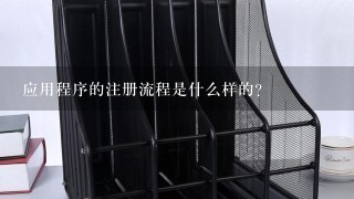 应用程序的注册流程是什么样的?